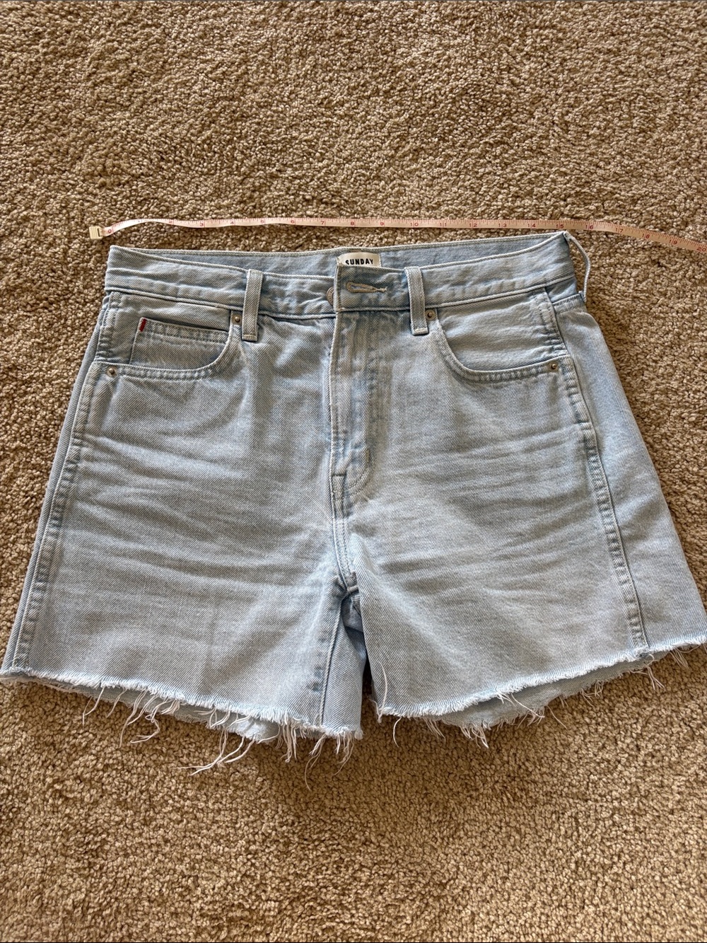 Aritzia Sunday Best Mid Rise Denim Shorts- Size 2